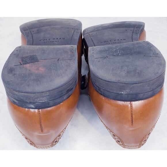 COLE HAAN Grand. OS Double Monk Strap Dress Shoes Brown Leather Men's Size 11 M - Picture 9 of 16